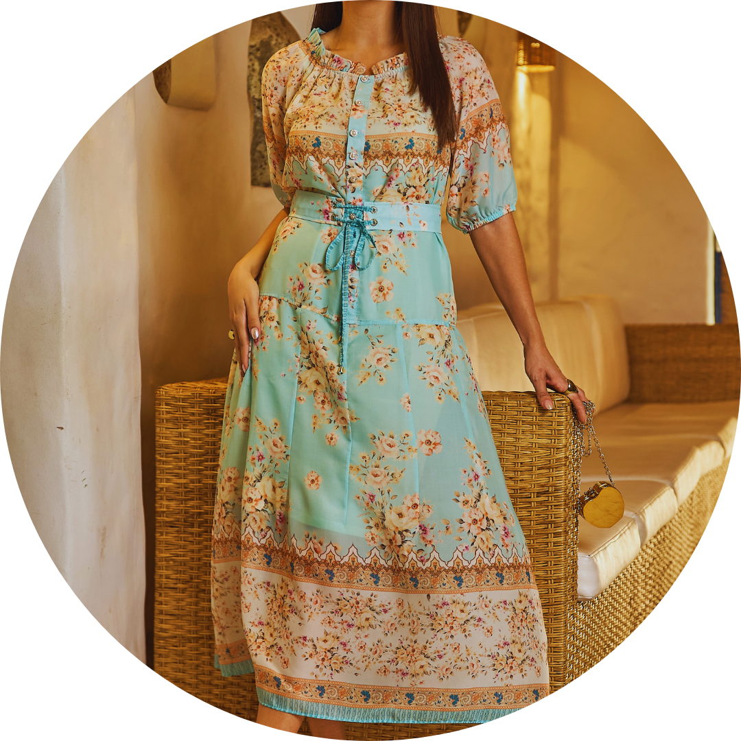 vestido estampa exclusiva