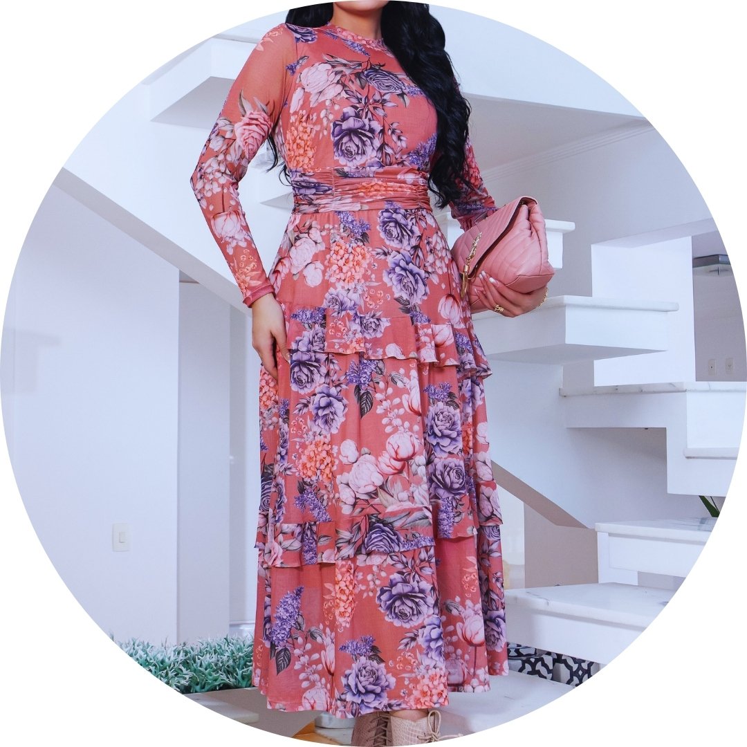 vestido estampa completo